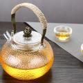 700ml Hammer Heat-resistant Glass Transparent Copper Handle Kettle