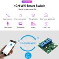 4ch Smart Relay Module Ewelink Light Switch Ac85-250 Wifi Rf
