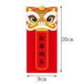 6 Pcs Chinese Red Envelopes, Year Of The Tiger Hong Bao Lucky, B