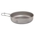 Widesea Titanium Frying Pan with Handle for Outdoor Cooking Hiking B