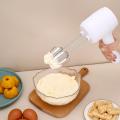 Usb Rechargeable Blender Electric Egg Whisk Baking Cake Blender White