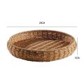 Woven Storage Basket Round Wicker Basket Tabletop Bread Food Plate,s