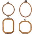 4pcs Embroidery Hoops Imitated Wood Plastic for Art Craft Sewing