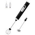 Milk Frother Handheld,rechageable Milk Frother Drink Mixer with 2