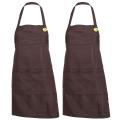 Plain Apron with Front Pocket Kitchen Cooking Craft Baking Coffee