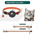 Cat Collar, Reflective Cat Collar Safety Buckle Collar Orange Red
