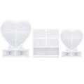 3 Pieces Resin Photo Frame Molds Rectangle Heart Shape Silicone Mold