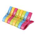 Pack Of 8 Large Bright Colour Plastic Beach Towel Pegs Clips For
