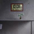 Digital Wall Clock,number Time Light Wood Grain Backlight