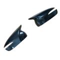 Glossy Black Ox Horn Rearview Mirror Cover Cap