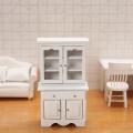 1/12 Dollhouse Miniature Furniture Wood Cabinet Model Toy,white
