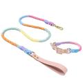 Dog Collar Traction Rope Set Woven Pure Cotton Dog Pet Traction-s