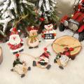 Christmas Tree Ornaments Painted Wooden Pendant Diy Ornaments,a