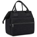 Wide-open Meal Prep Lunch Bags Durable Organizer for Men Work - Black