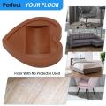 Furniture Cups Bed Stoppers 4 Pcs for All Floors & Wheels (brown)