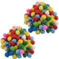 100 Pcs Mixed Color Soft Fluffy Pompoms for Kids Crafts, 20mm