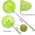 Outdoor Net Bag Stainless Steel Telescopic Catching Net-green