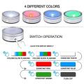 Led Light Base with Sensitive Touch Round Colorful Black Concave