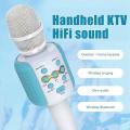 Wireless Bluetooth Microphone Portable Handheld Microphone Blue