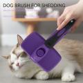 Pet Brush with Button ,mats,comfort Grip, Slicker Comb for Fur,purple