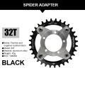 Motsuv E-bike Crankset 104bcd 32t Chainring Adapter Kit Black