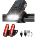 Usb Rechargeable Bike Light Set Front and Rear,led Headlight,2