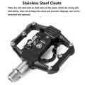 Non-slip Mtb Bike Pedals for Spd Waterproof Cycling Accessories,red
