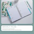 A5 Planner English Agenda Notebook Supplies, Calendar Notebook(b)