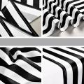10 Pack Table Runner Polyester Decor Classic Black and White Striped