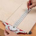 20-inch Woodworking Edge Ruler Protractor Angle Protractor Two-arm