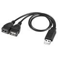 Usb 2.0 A Male to Dual Usb Female Jack Y Splitter Charger Cable