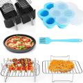 Air Fryer Accessories, with Pizza Pan, Skewer Rack, Egg Bite Mold