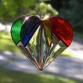 Multi Sided Heart Colourful Decor Multi Sided Heart Sun Catcher 1