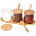 Condiment Containers with Lids, 3 Pack Seasoning Containers