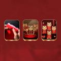 4 Pcs Chinese Red Envelopes, Year Of The Tiger Red Envelopes, F