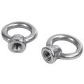 5 Pcs M6/6mm 304 Stainless Steel Lifting Eye Bolt Nut Silver