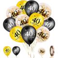 40th Birthday Balloons 30 Pcs,12 Inch, 40th Anniversary Party Decor
