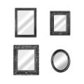 1:12 Dollhouse Miniatures Mini Framed Mirror Diy European Style Doll