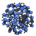100 Pcs Adjustable Irrigation Drippers for Watering System - Blue