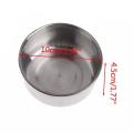 3 Pc Bird Feeding Tray Cup Stainless Steel Cage Cup Holder with Clamp