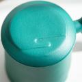 Handmade Ceramic One-piece Filter Tea Cup with Lid Green