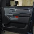 Car Inside Door Stickers for Dodge Ram 1500, Red Carbon Fiber