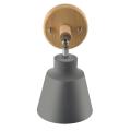 Wooden Wall Lamp for Bedroom Corridor with Zip Switch Freely(grey)