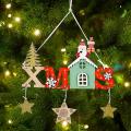 Christmas Wooden Hanging Ornaments Pendant Christmas Decorations, A