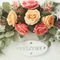 Artificial Wreath Lintel Decoration Wedding Arrangement(pink)