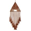 Boho Dream Catcher, Triangle Macrame Crochet Wall Hanging, Brown