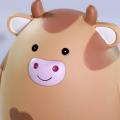 Cute Cows Piggy Bank for Coins,for Birthday&christmas Gift,l,brown