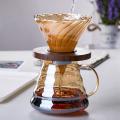 Pour Over Coffee Set V60 Dripper 600ml Coffee Server Glass Funnel,1
