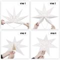Hanging Paper 7 Pointed Star Lantern, Christmas Hanging Decorations