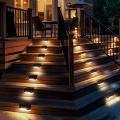Step Lights Outdoor Waterproof 8 Pack Cordless Deck Lights for Fence